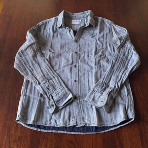 Gray button up